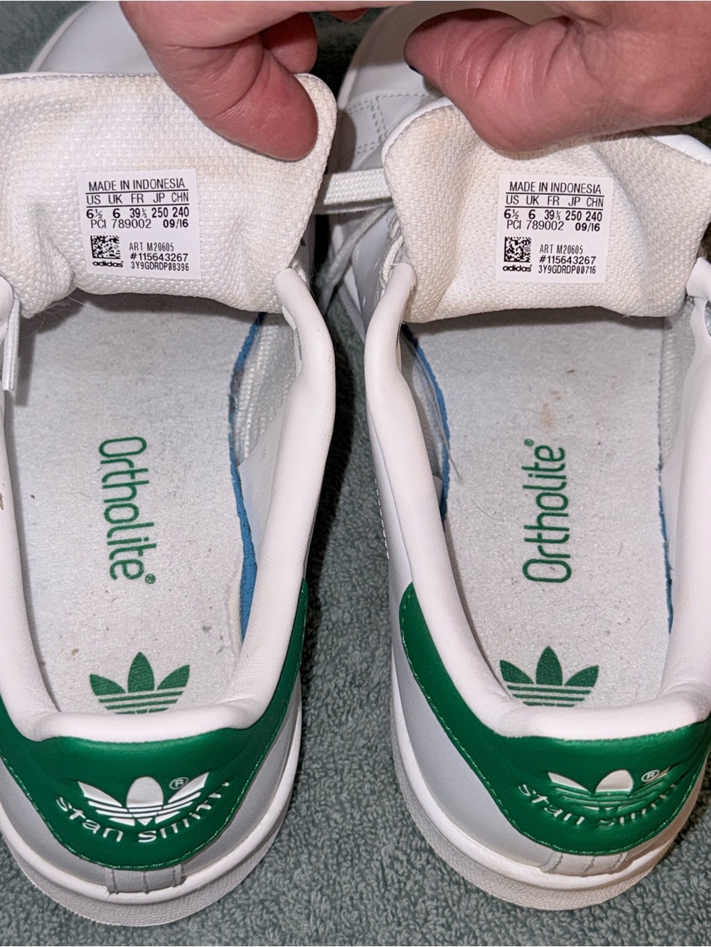 Adidas Stan Smith White Leather Sneakers Women’s Size 6.5 - Picture 5 of 6